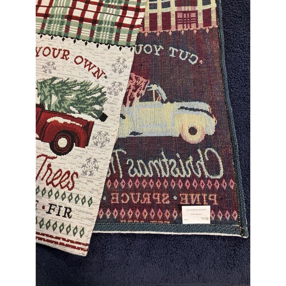 Mainstream International Table Runner Cut Your Own Christmas Trees Red Truck 72" - Picture 4 of 7